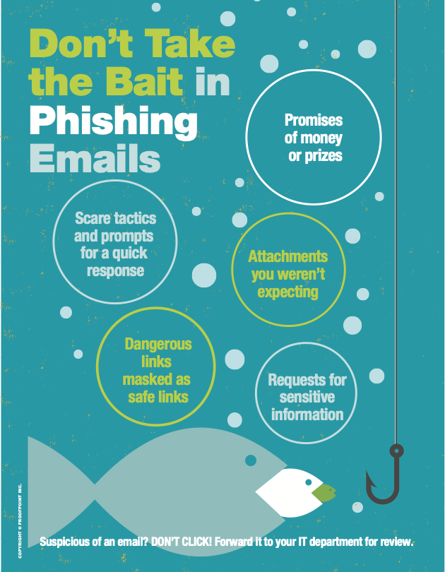 This image is a preview of the PDF about signs to look out for in phishing emails. This blog post contains the contents of the PDF in text format.